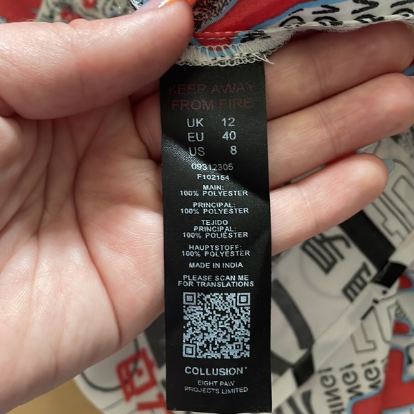 NWOT Collusion newspapers print dress . - Picture 5 of 5